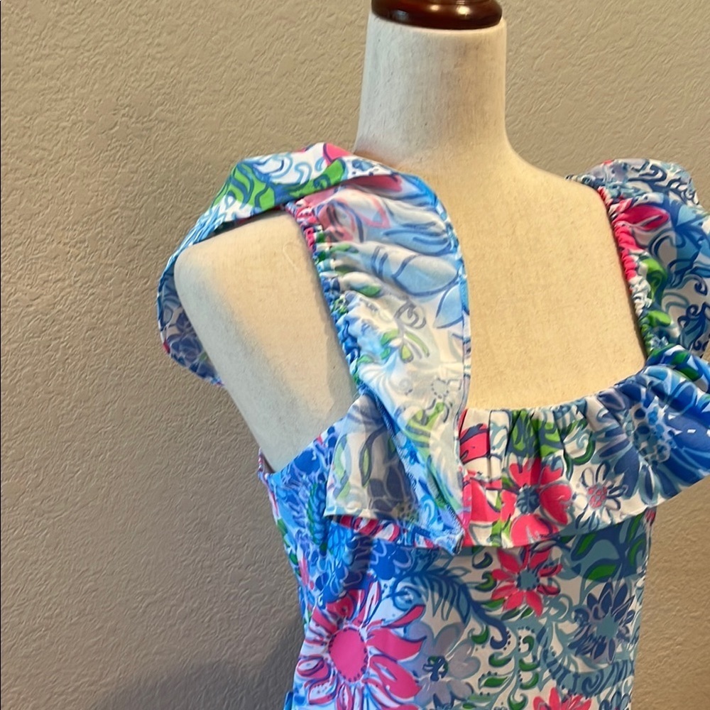 Vibrant NWT Floral Ruffle Sleeve Skort jumper by LILLY PULITZER Sz 8 - Picture 3 of 8
